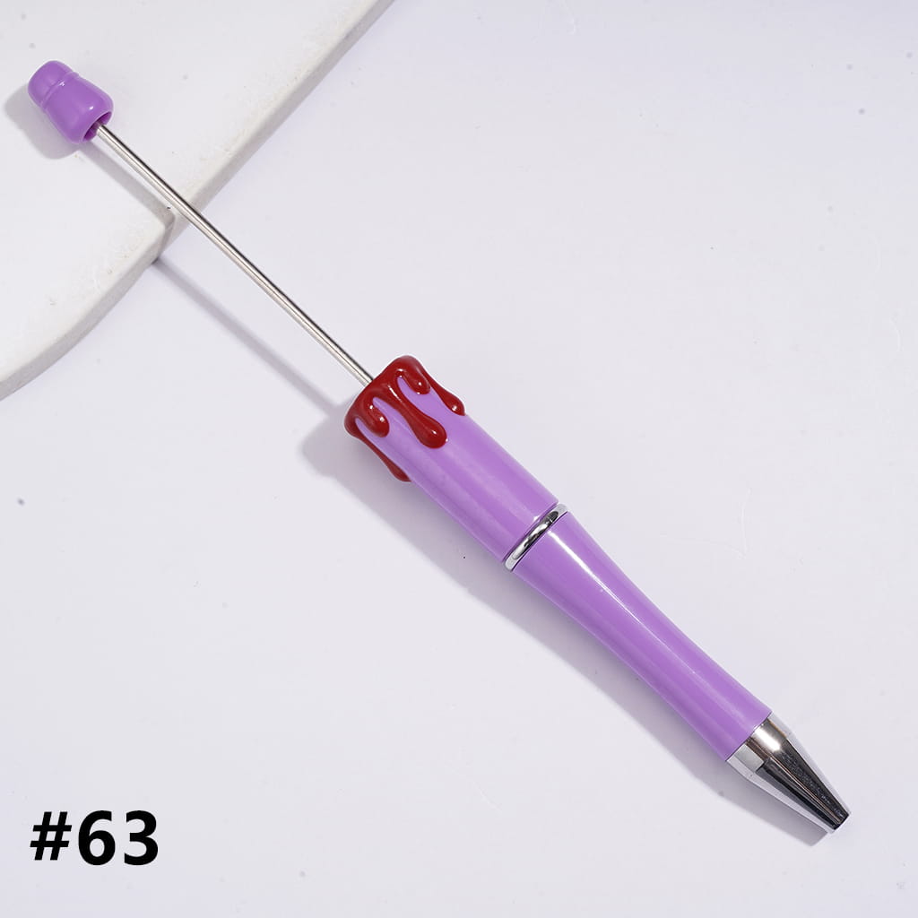 Halloween Series Red and Black Lifeline Hand-Painted Beadable Pens