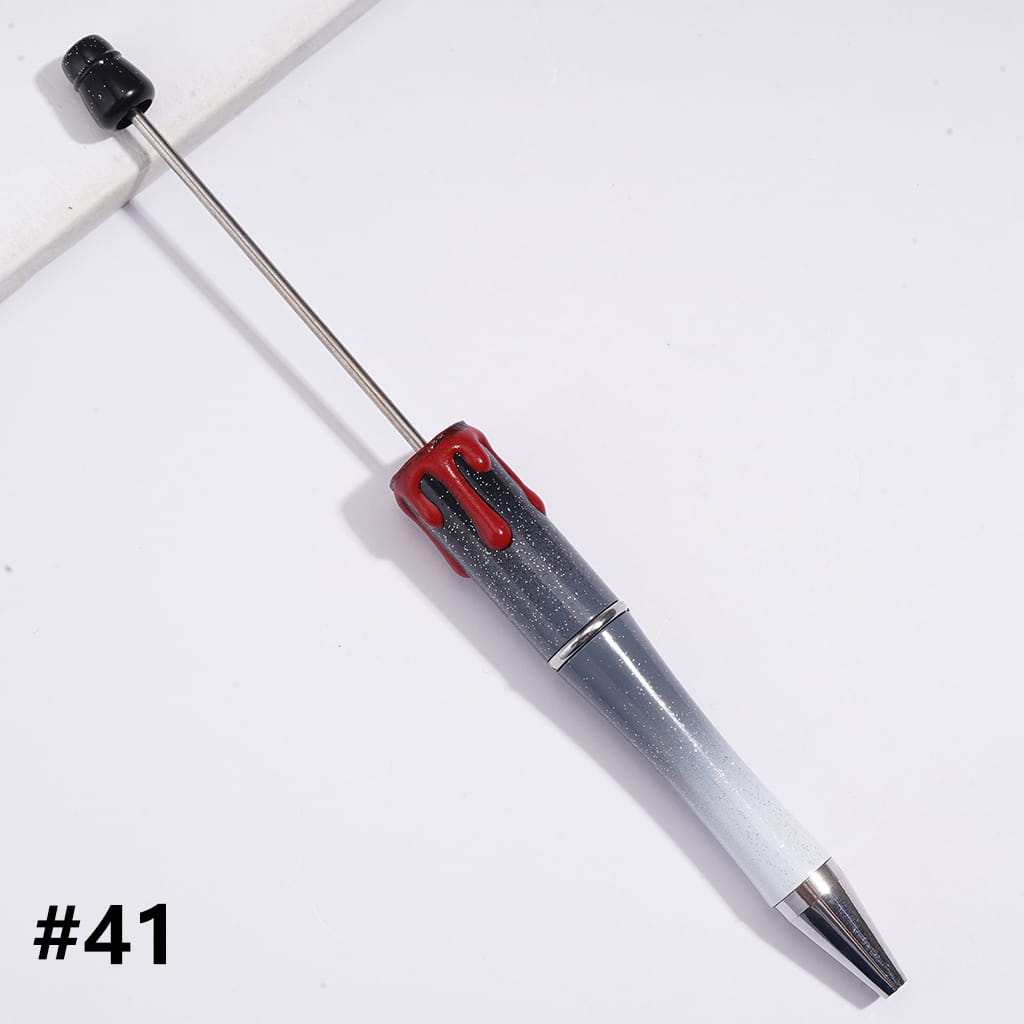 Halloween Series Red and Black Lifeline Hand-Painted Beadable Pens