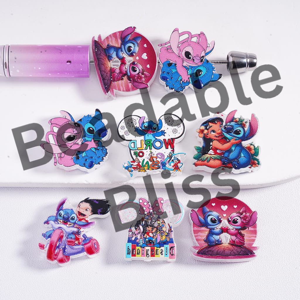 Set of colorful character-themed hair ties on a white background with 'hairsecutly.com' branding.