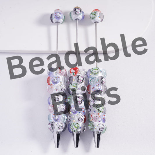 Decorative sticks with colorful bead ends on a white background, branded 'handsontosupply'.