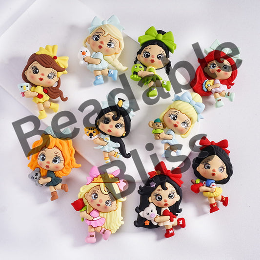 Soft PVC Rubber Figurine Beautiful  Princess Girl Series Holding Various Items