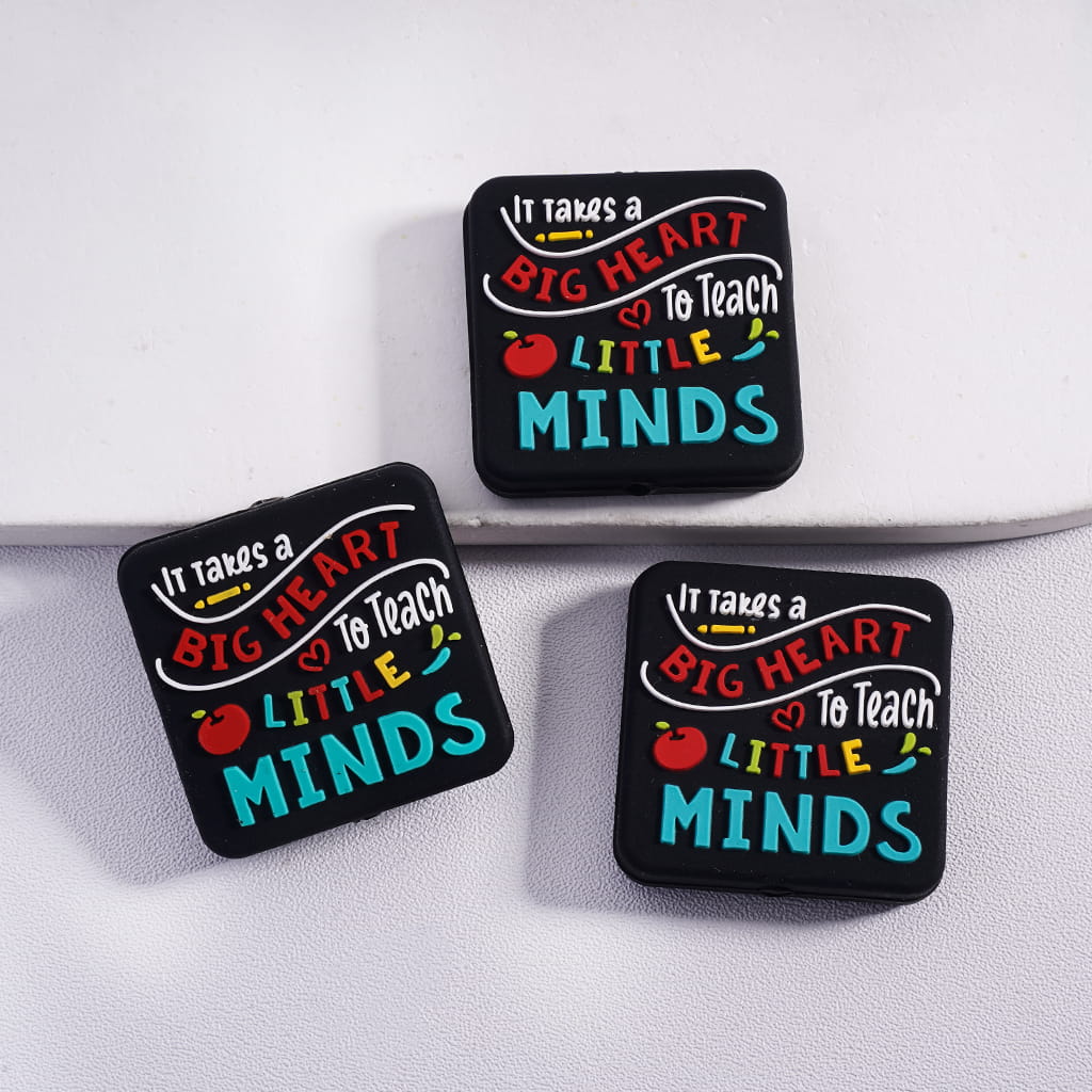 Three square patches with motivational quote on a white background