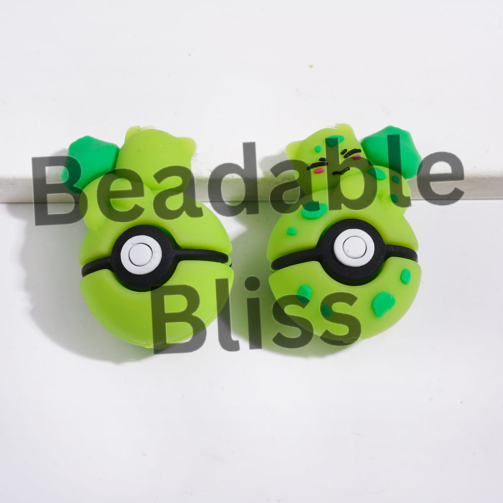 3D Cute Cat Elf Lying on Magic Ball Focal Beads, 20*30MM Multi-Color