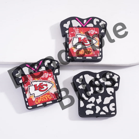 Three decorative items with 'Kansas City Chiefs' logo on a white background