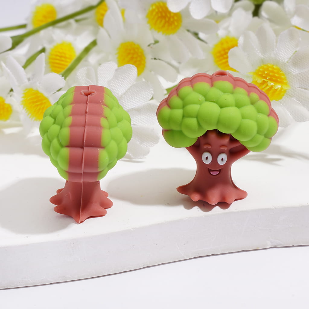 Silicone Focal Beads 3D Mini Plant Theme