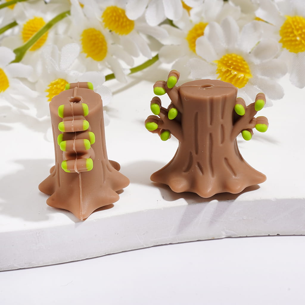 Silicone Focal Beads 3D Mini Plant Theme