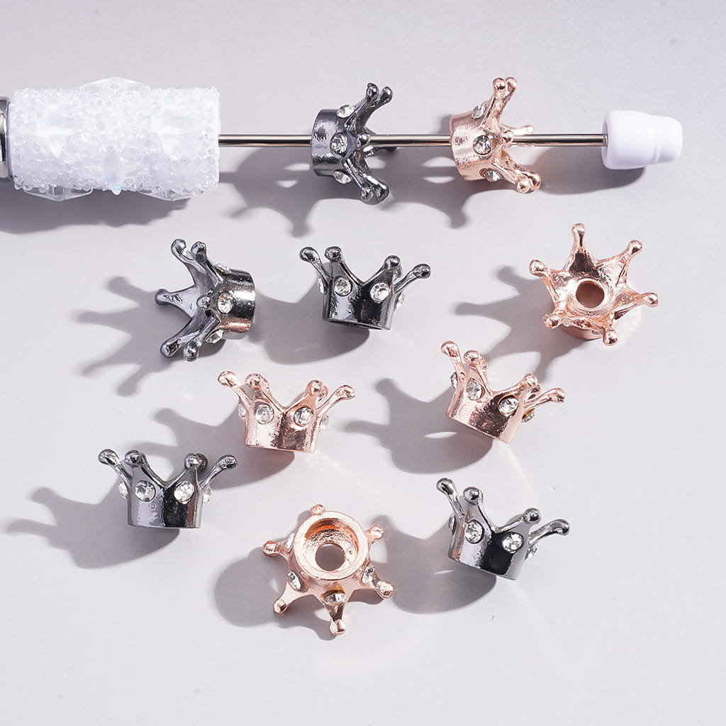 Metal Beads Bling Bling Sparkling Crown Spacers for Beads