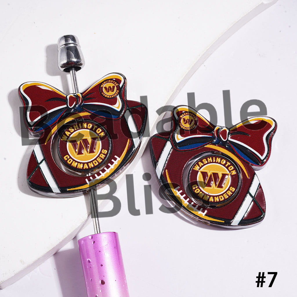 Update Other Style Later | American Football Team Collection Set Acrylic Beads (Please Read Description)