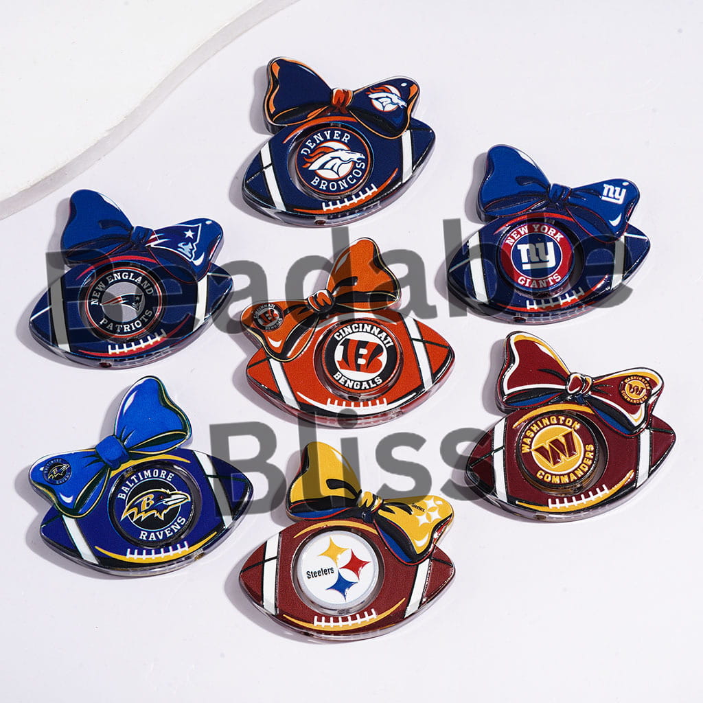 Update Other Style Later | American Football Team Collection Set Acrylic Beads (Please Read Description)
