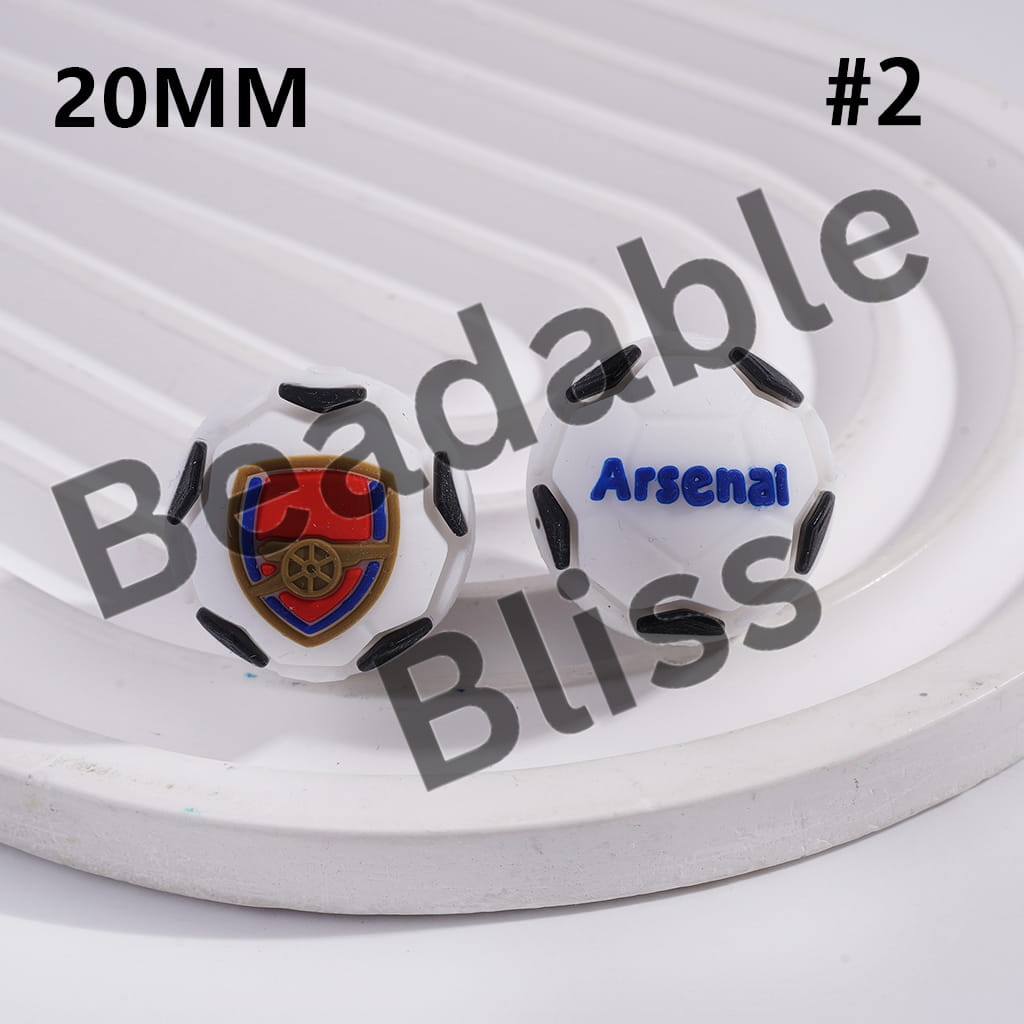 Silicone Focal Beads 3D the 2026 FIFA World Cup Series, FIFA World Cup Trophy and Football Soccer Balls