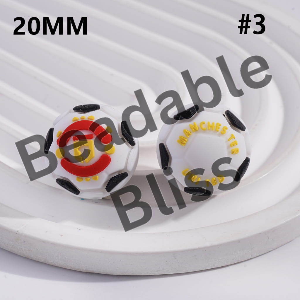 Silicone Focal Beads 3D the 2026 FIFA World Cup Series, FIFA World Cup Trophy and Football Soccer Balls