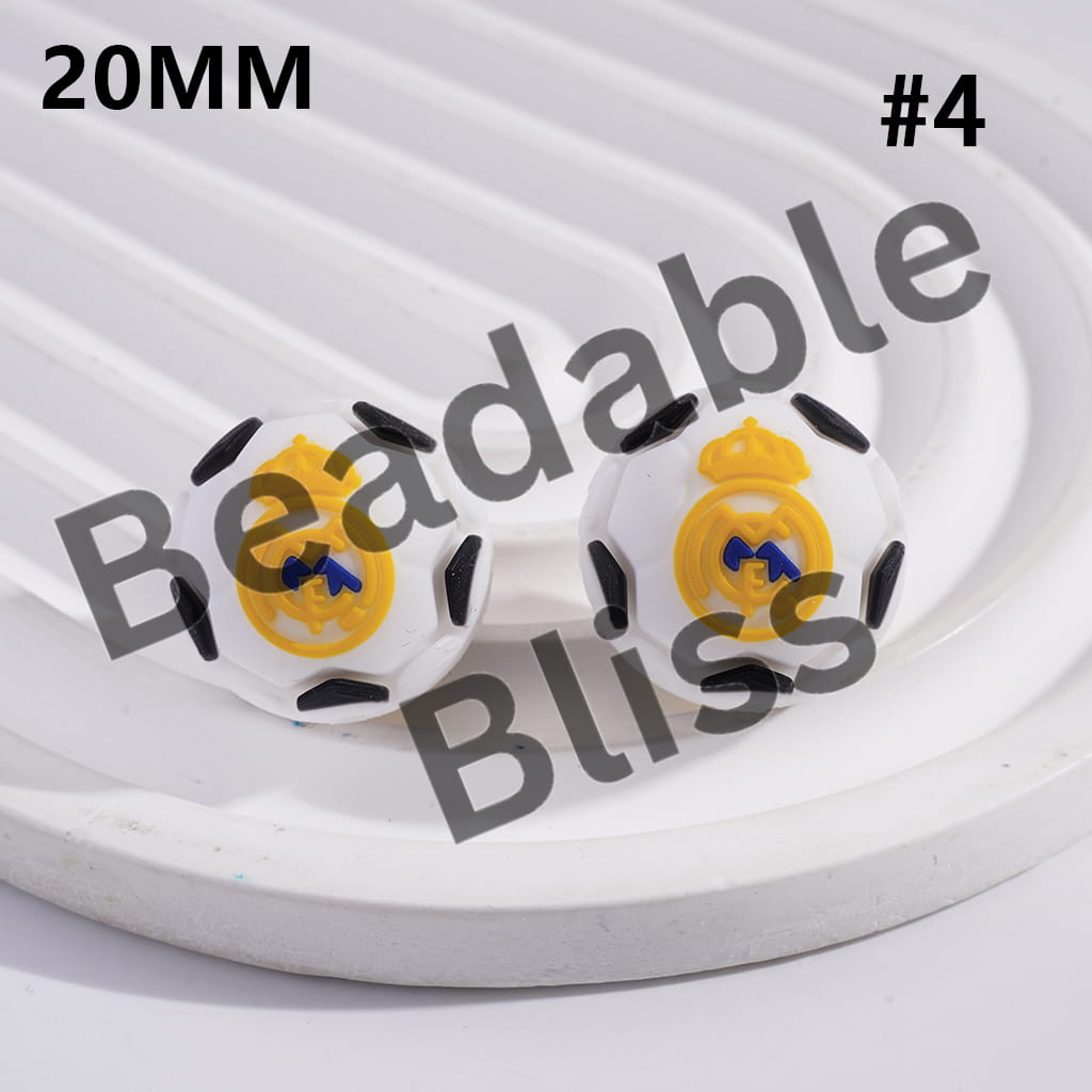 Silicone Focal Beads 3D the 2026 FIFA World Cup Series, FIFA World Cup Trophy and Football Soccer Balls