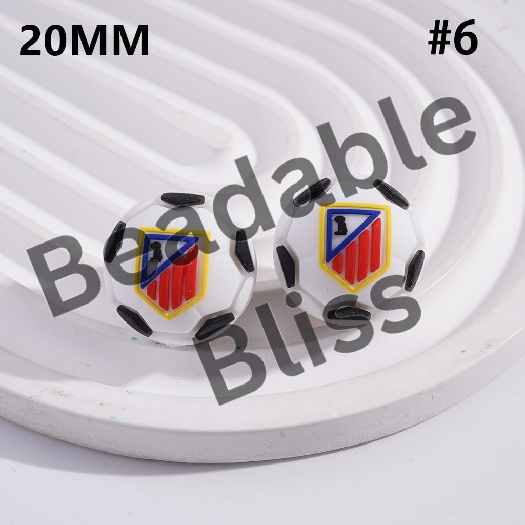 Silicone Focal Beads 3D the 2026 FIFA World Cup Series, FIFA World Cup Trophy and Football Soccer Balls