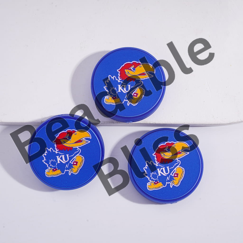 Three blue coasters with a logo on a white background, branded 'handsup'.supply'.