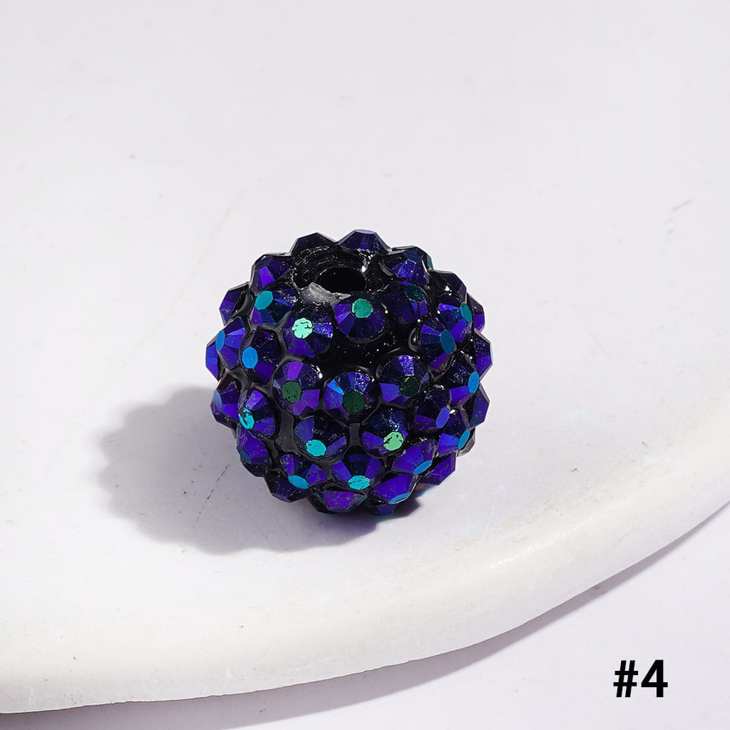Bling Bling Sparkling Beads with Acrylic Rhinestones, 16MM