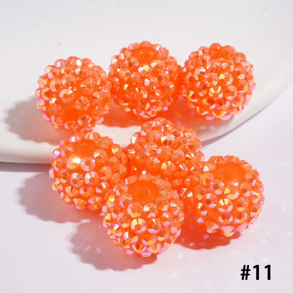 Bling Bling Sparkling Beads with Acrylic Rhinestones, 16MM