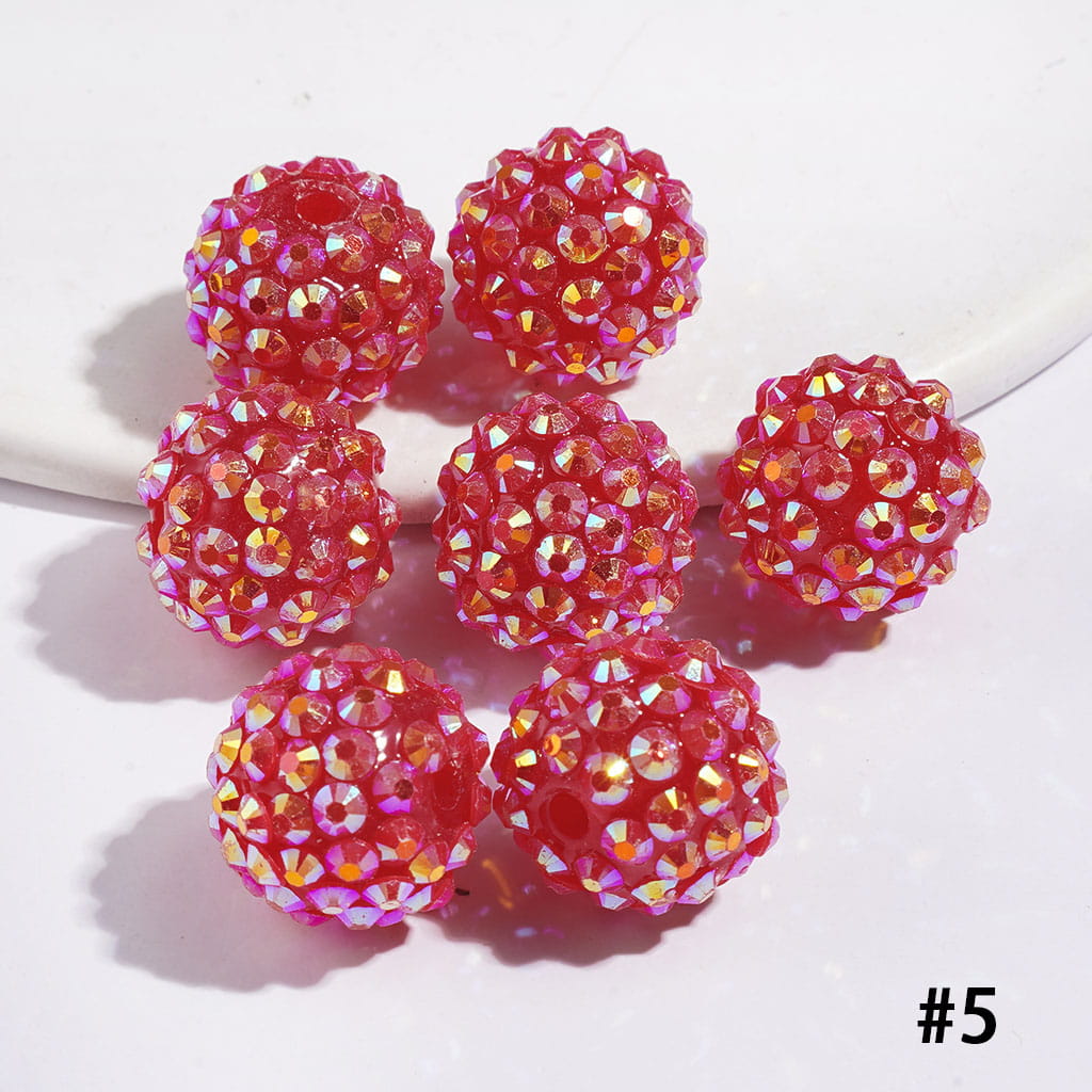 Bling Bling Sparkling Beads with Acrylic Rhinestones, 16MM