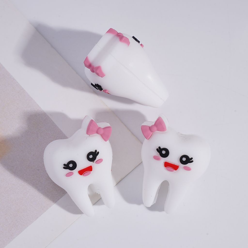 Silicone Focal Beads 3D Dental Series, Dentist Uniform and Mouthwash and Teeth