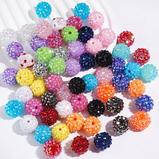 Bling Bling Sparkling Beads with Acrylic Rhinestones, 16MM
