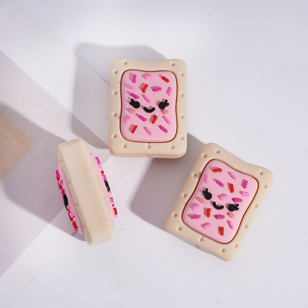 Silicone Focal Beads American-Style Breakfast Snacks Fruit Tart Cookies