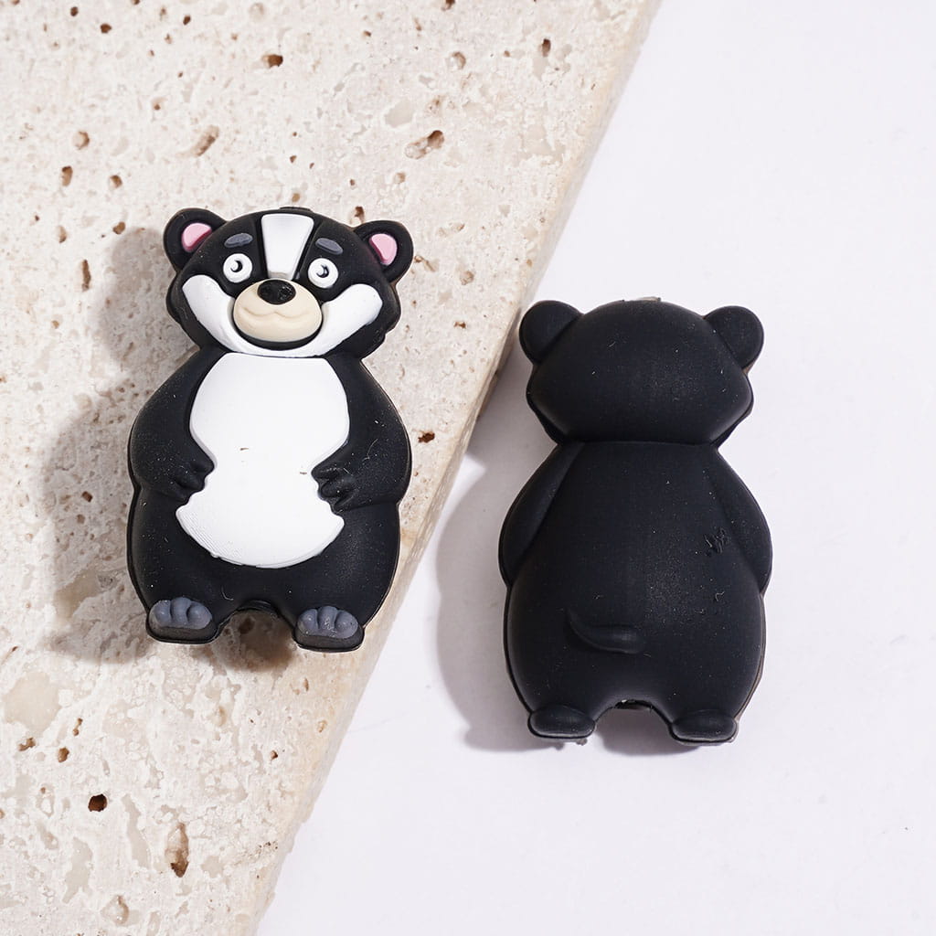 3D Lovely Four-Legged Walking Animals Series Silicone Focal Beads