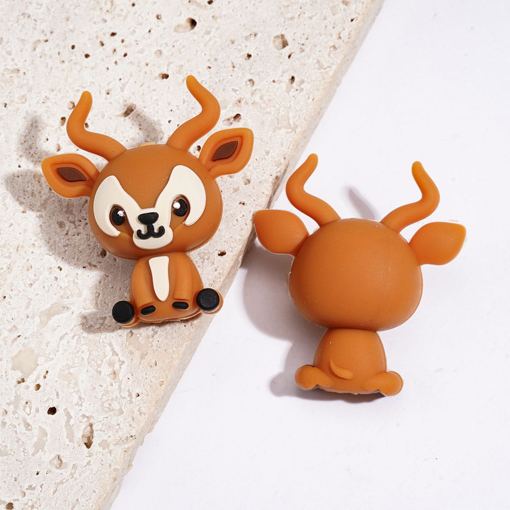 3D Lovely Four-Legged Walking Animals Series Silicone Focal Beads
