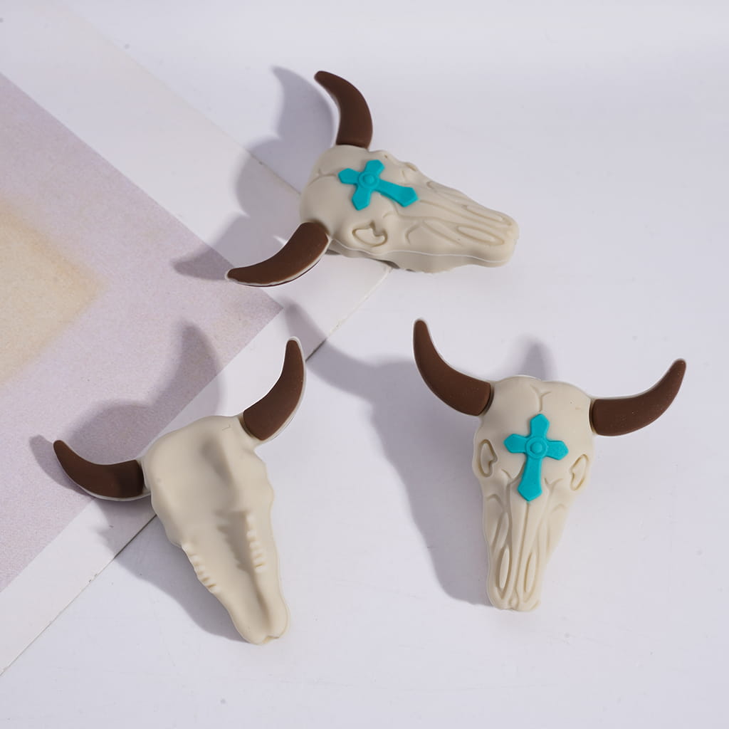 Silicone Focal Beads 3D Diverse Charming Cowboy West Theme