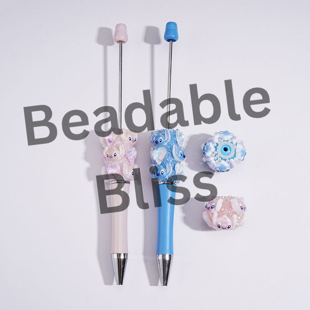 DIY Mini Cute Fairy Friends Space Imp for Beads Jewelry Accessories, Blue and Pink Monster