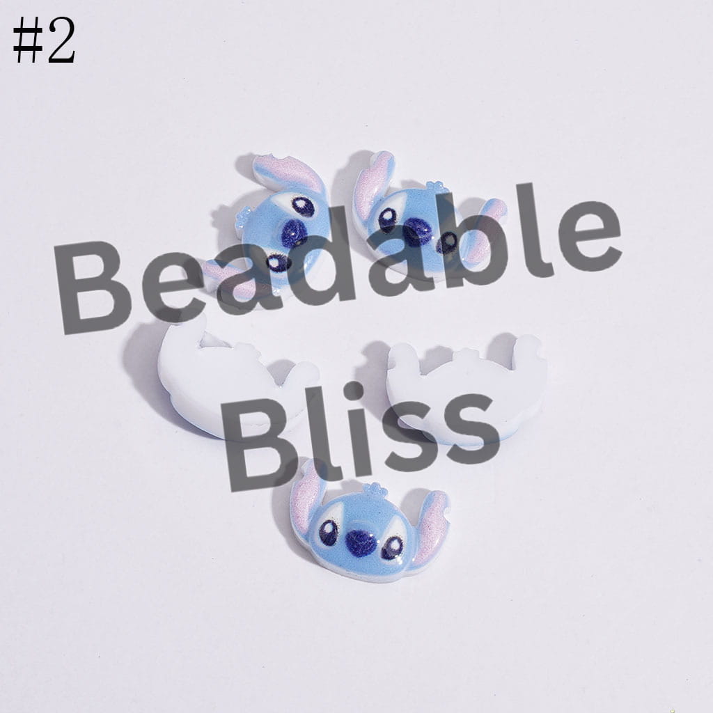 DIY Mini Cute Fairy Friends Space Imp for Beads Jewelry Accessories, Blue and Pink Monster