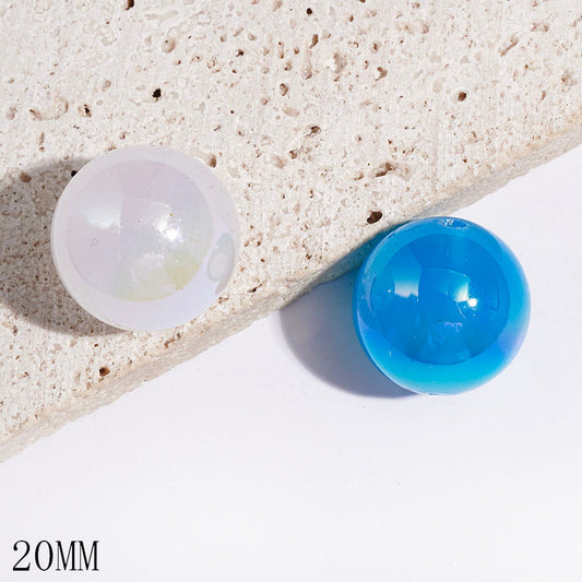 UV-Coated Acrylic Beads for Bracelets in Assorted Colors, 20MM Random Mix