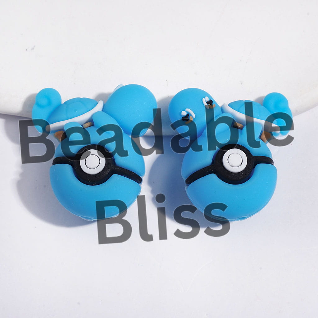 3D Turtle Lying on Magic Ball Silicone Focal Beads, 25*29MM Multi-Color