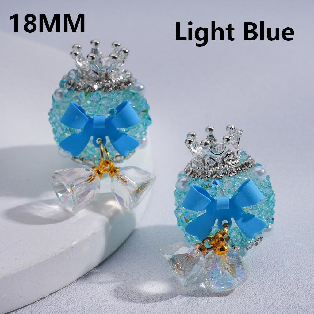 Sugar Acrylic Beads Mini Silver Alloy Crown Clear Rhinestones Chains White Pearls Bowknots with Clear Crystal Pendants Multi-Color 18MM