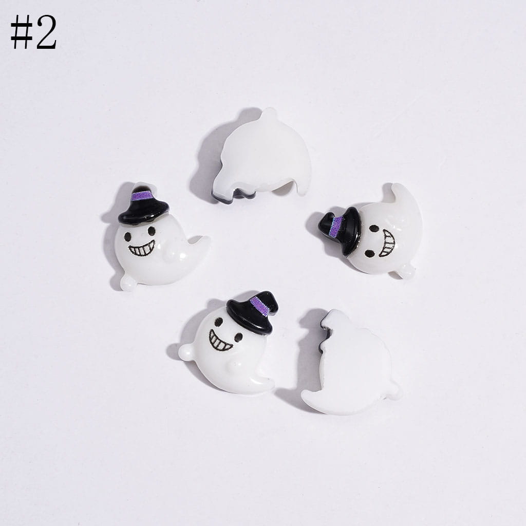 Mini Cute Halloween Series Pumpkin Bat Spooky Magic Hat Cat Cross Skull Bowtie Charms for Jewelry Accessories