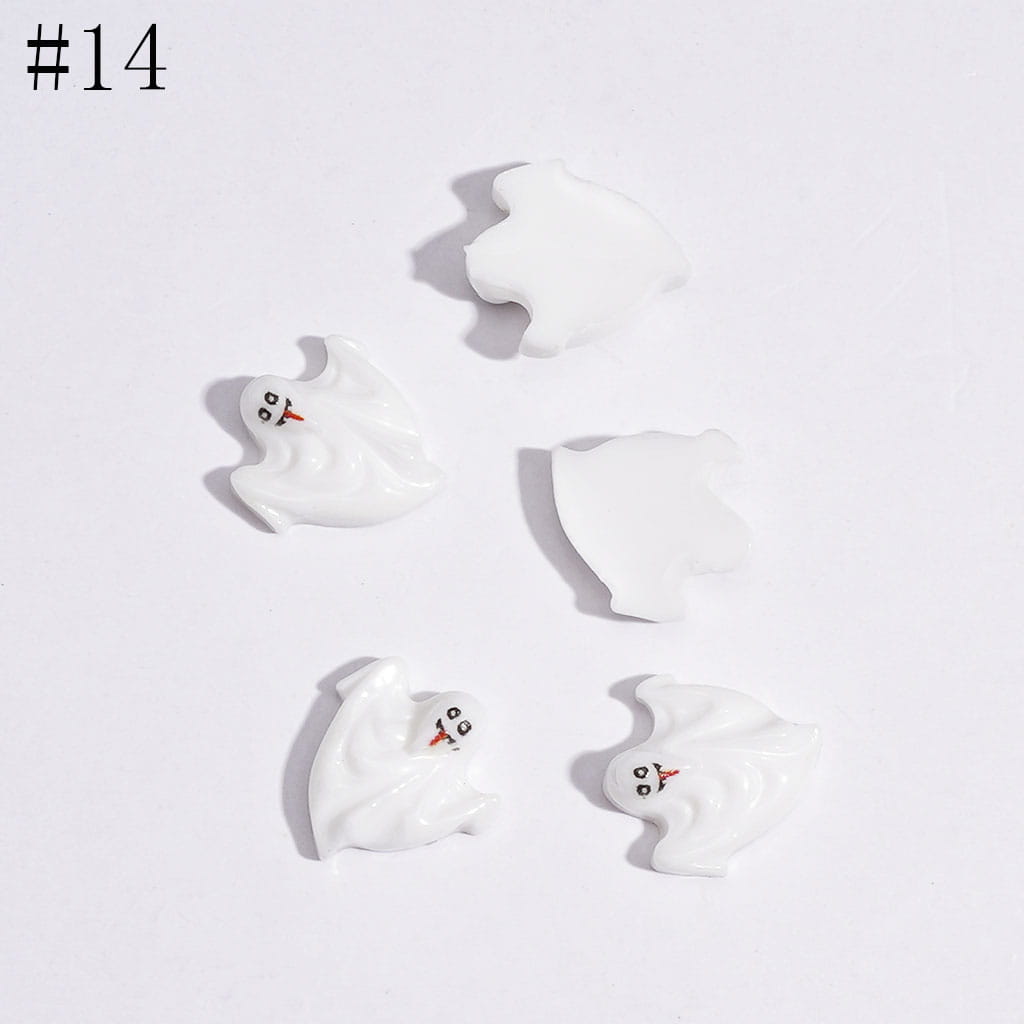 Mini Cute Halloween Series Pumpkin Bat Spooky Magic Hat Cat Cross Skull Bowtie Charms for Jewelry Accessories