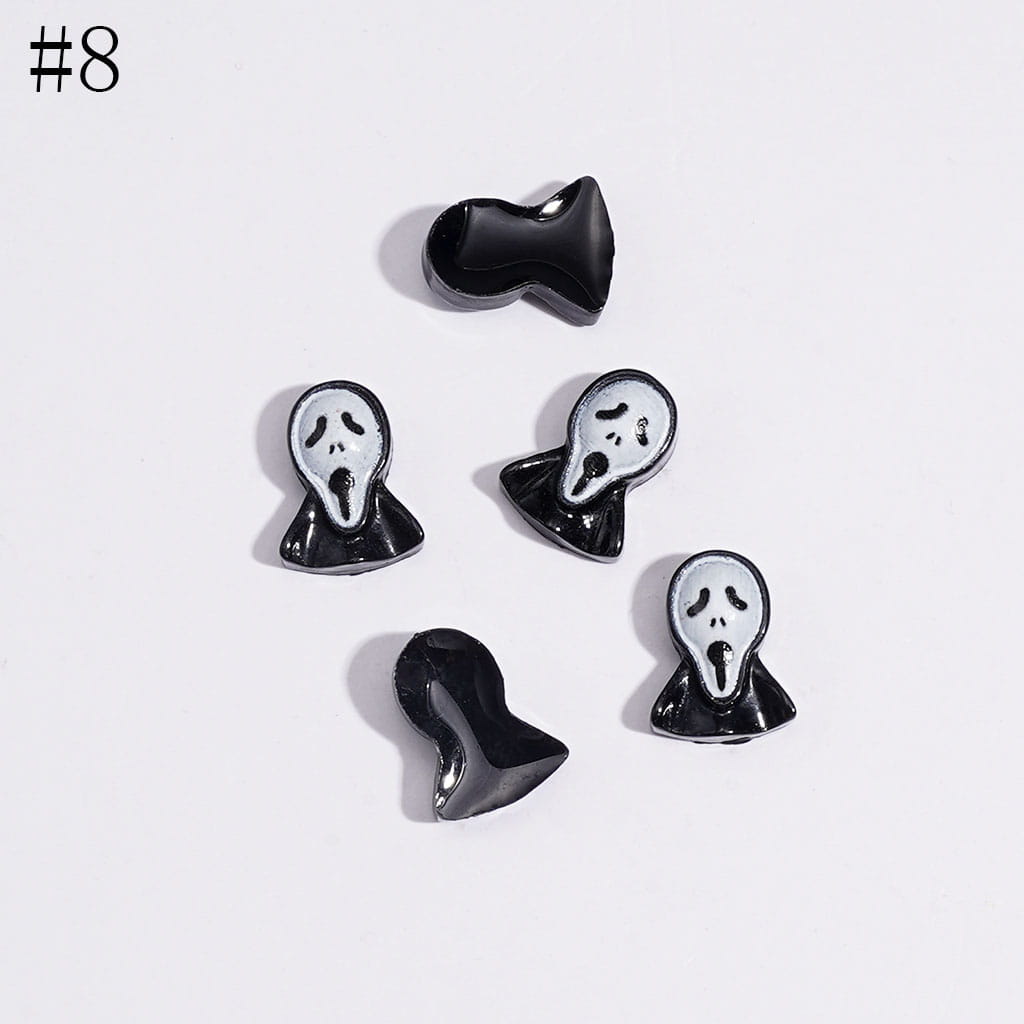 Mini Cute Halloween Series Pumpkin Bat Spooky Magic Hat Cat Cross Skull Bowtie Charms for Jewelry Accessories