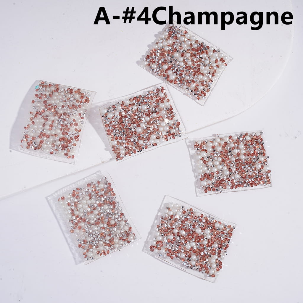 DIY Bling Bling Wraps Tapes with White Pearls Cone Shape Rhinestones for Pen, Around 40*28MM, 78pcs in 1 Sheet, Please Read the Description