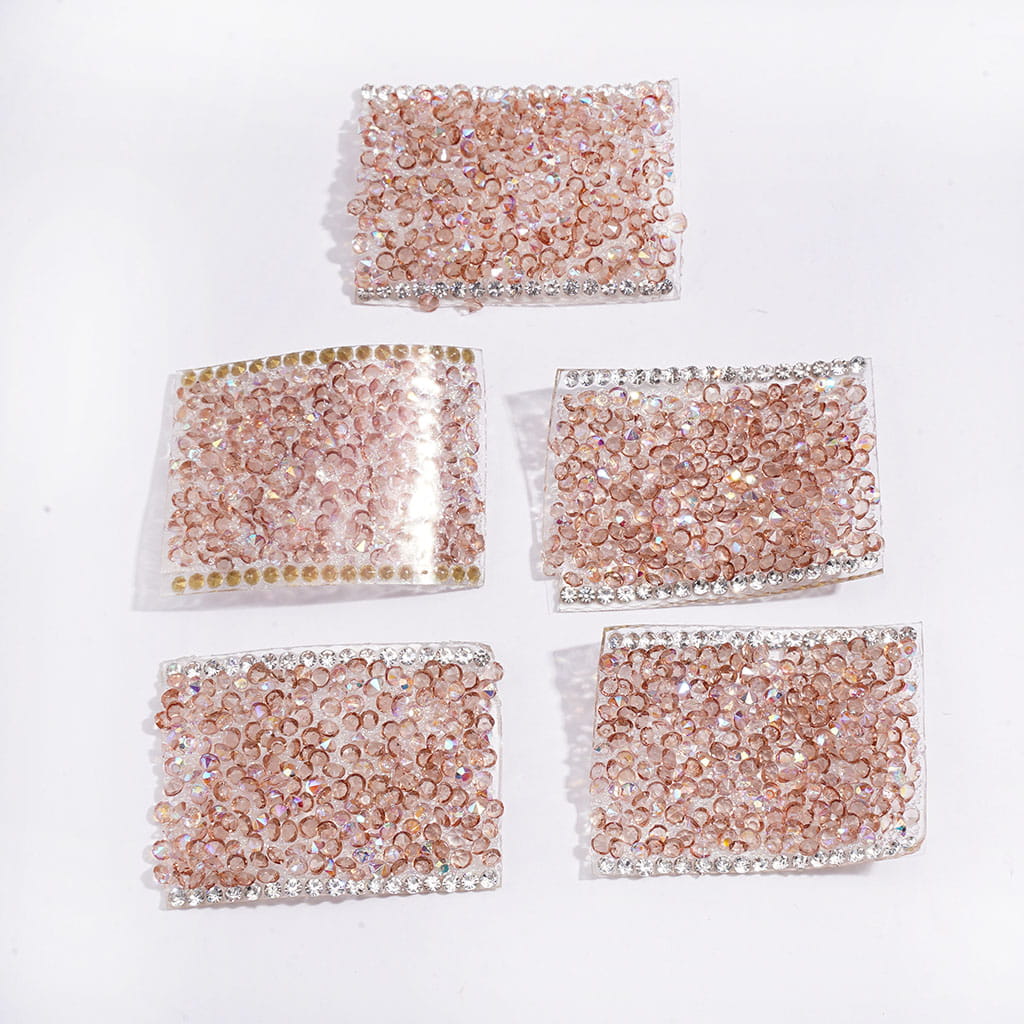 DIY Sugar Wrap with Clear Rhinestone Chain for Pen, Around 40*28MM, 78Pieces in 1 Sheet