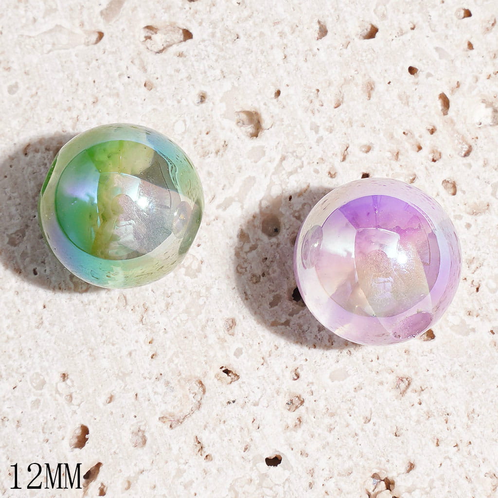 Acrylic Beads for DIY Bracelets & Necklets & Waist Chains with Abstract Cloud, UV Coating Process, 12MM, Semi-Clear, Random Mix
