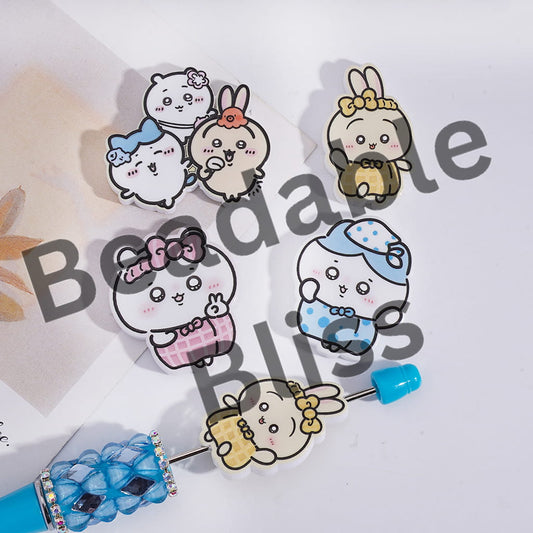 Acrylic Beads Japanese Lovely Little Critter Series, Random Mix