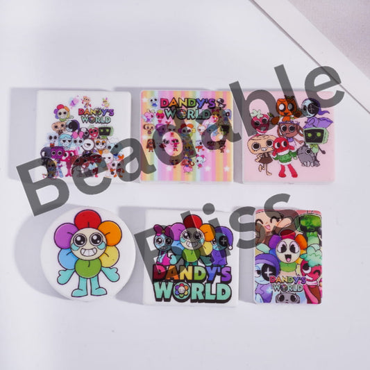 Silicone Focal Beads with Mascot Horror Survival Multiplayer Game Series, Random Mix