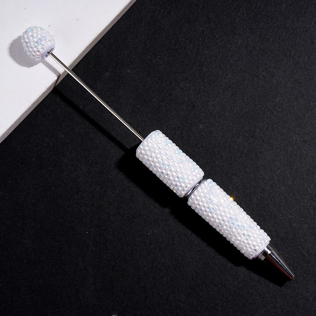 Beadable Clay Pens Luminous with Bling Bling Rhinestones Covering the Entire Pen, Fluorescence Color