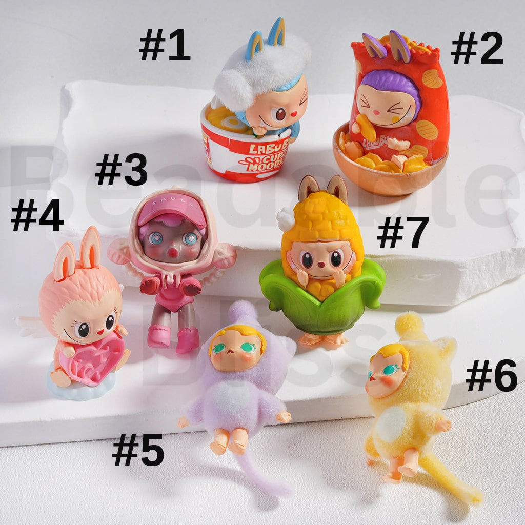 Cute Blind Box The Monster Wack Mar  Pop Mar Series Figures Jewelry Accessories (No Hole)