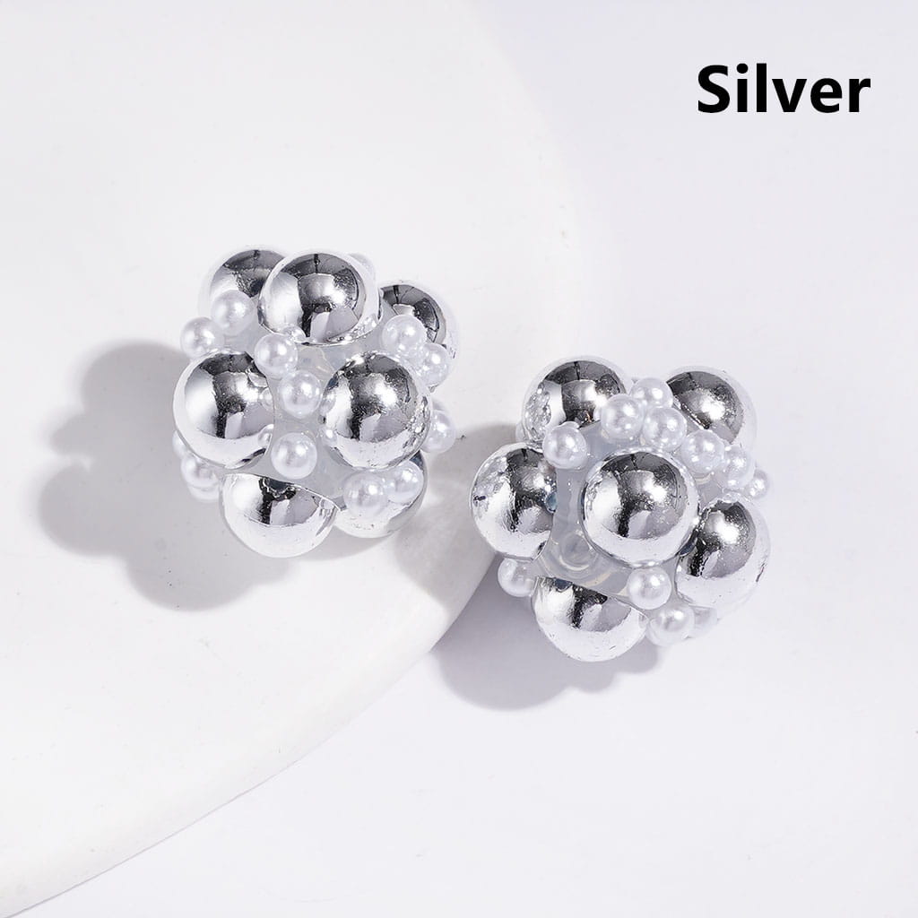 Acrylic Beads UV Coating with White Pearls and Half-Shell Pearls in Various Color, 20MM