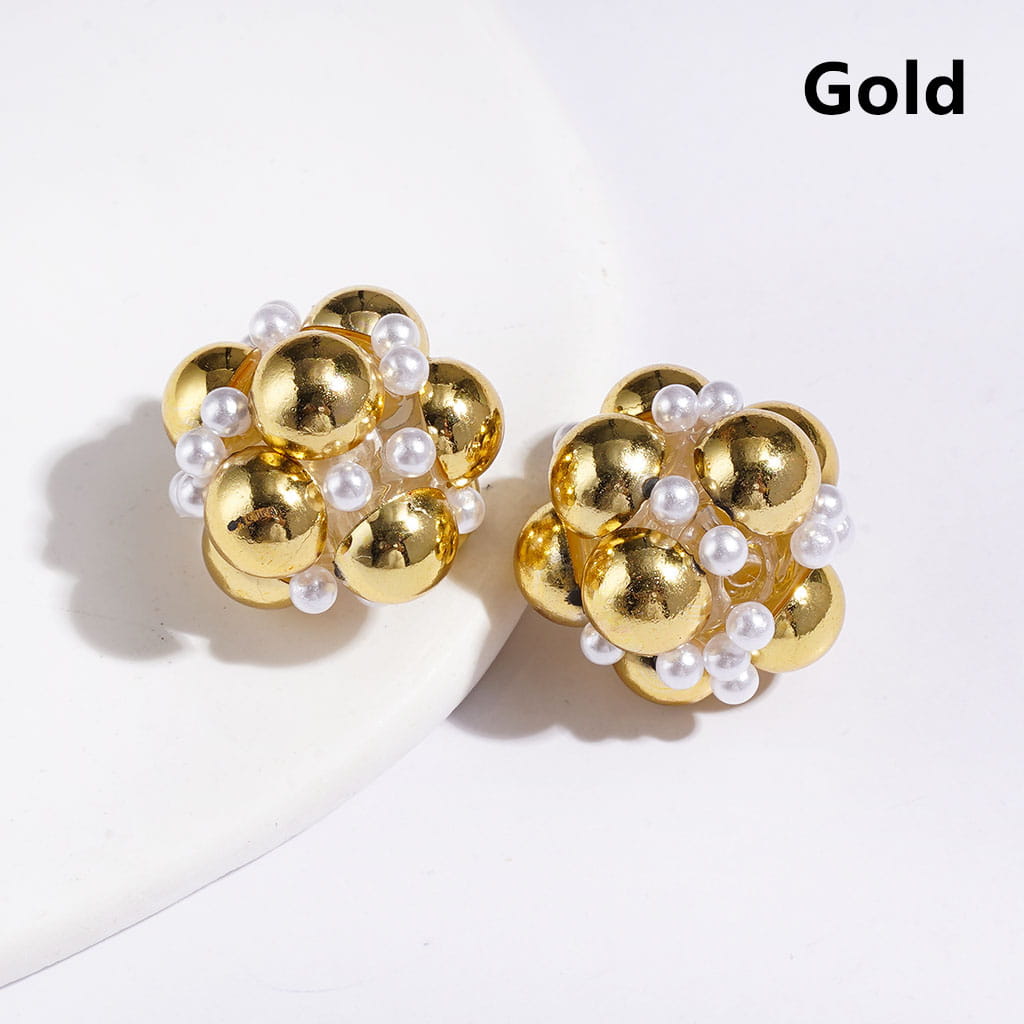 Acrylic Beads UV Coating with White Pearls and Half-Shell Pearls in Various Color, 20MM