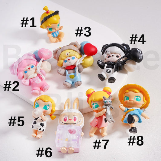 Cute Blind Box Baby Moll Pop Mar Series Figures Jewelry Accessories (No Hole)