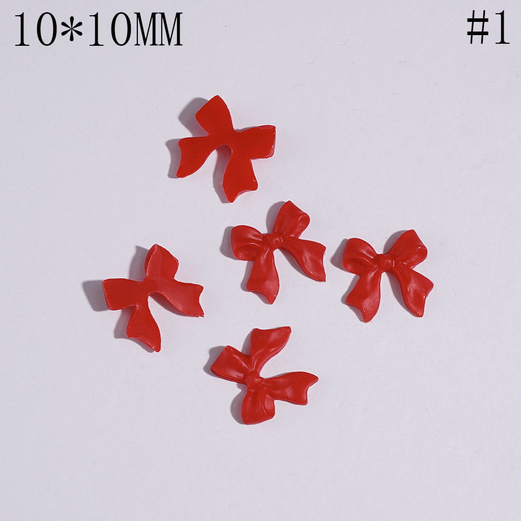 DIY Mini Cute Bowtie for Beads Jewelry Accessories, 10*10MM Multi-Color