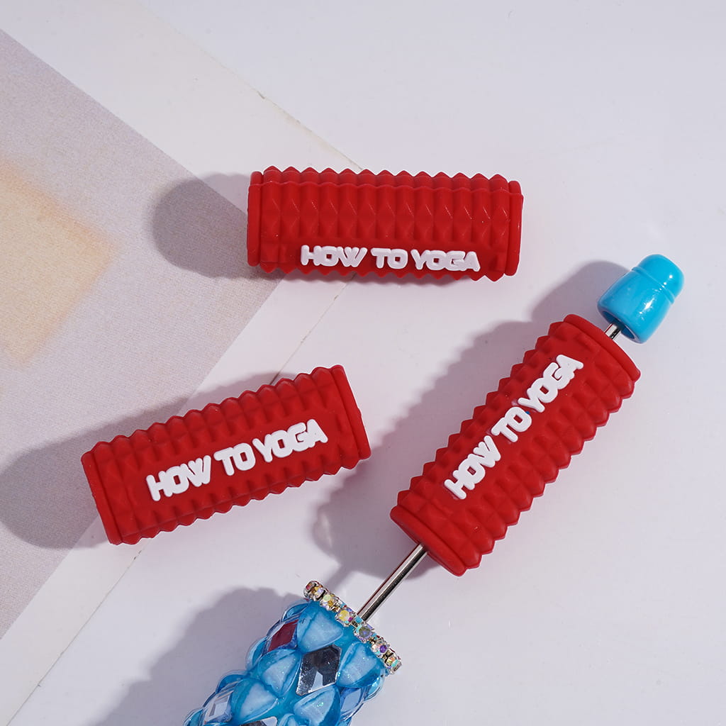 Silicone Focal Beads 3D Sports Gym Equipment Theme