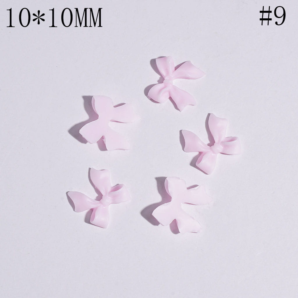 DIY Mini Cute Bowtie for Beads Jewelry Accessories, 10*10MM Multi-Color