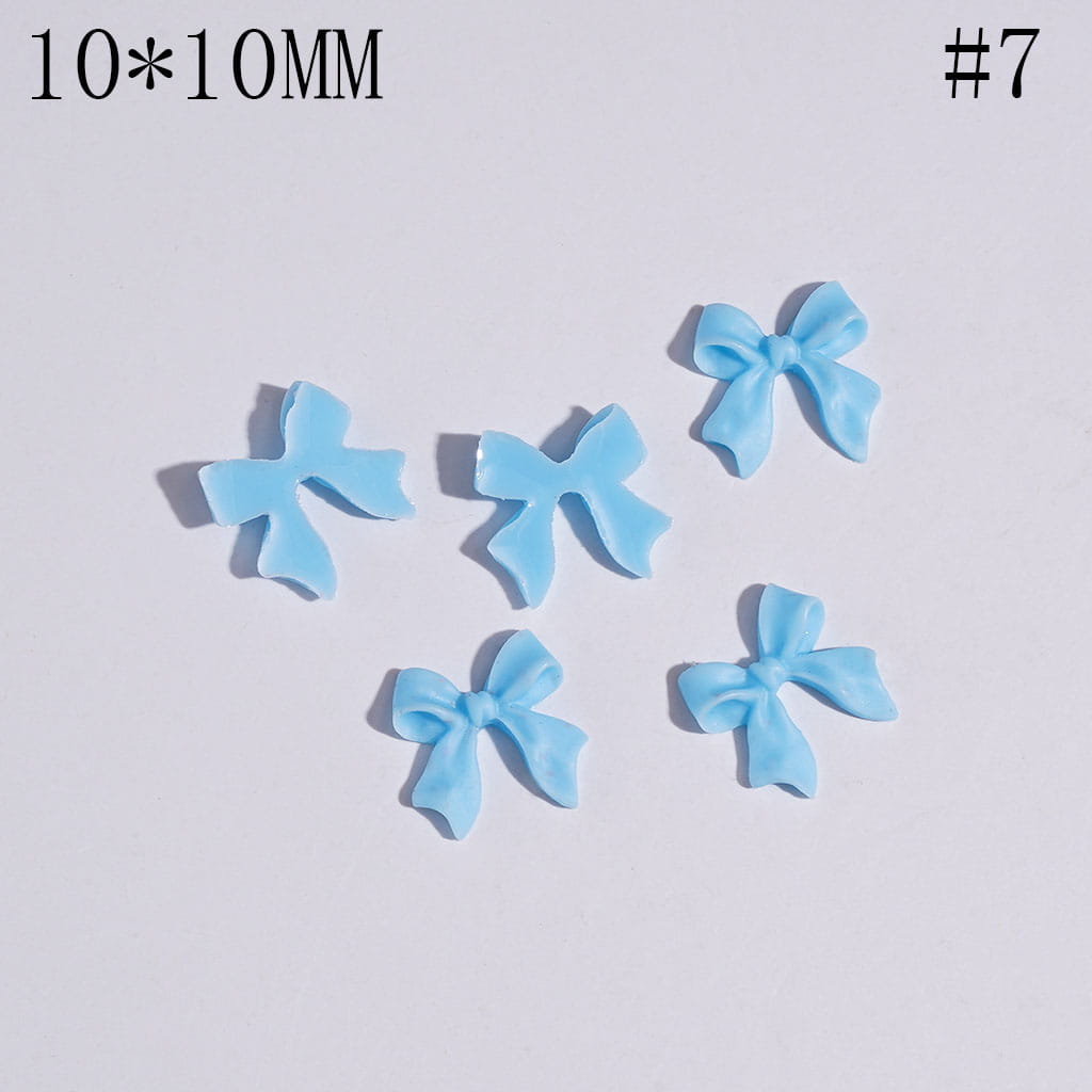 DIY Mini Cute Bowtie for Beads Jewelry Accessories, 10*10MM Multi-Color