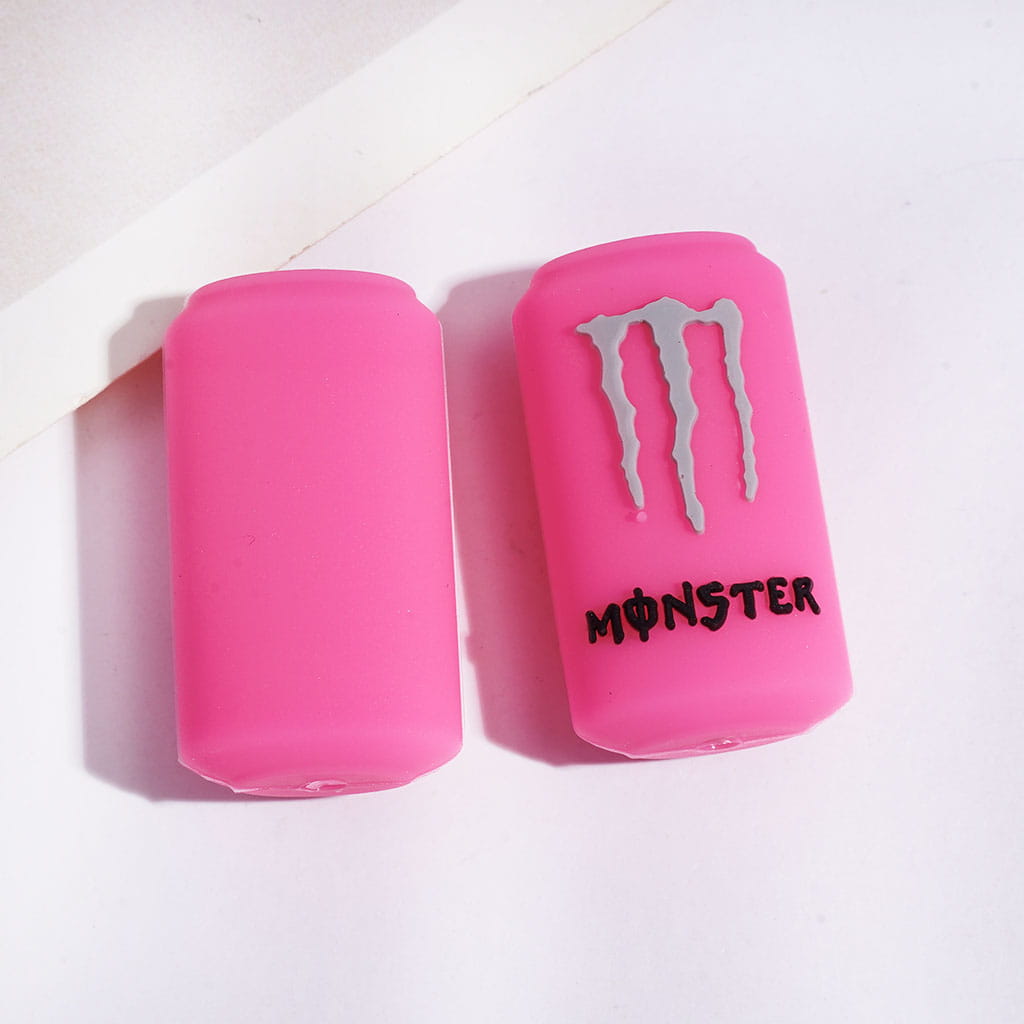 Silicone Focal Beads w Energy Drink Can Design, 16*29MM, Multi-Color
